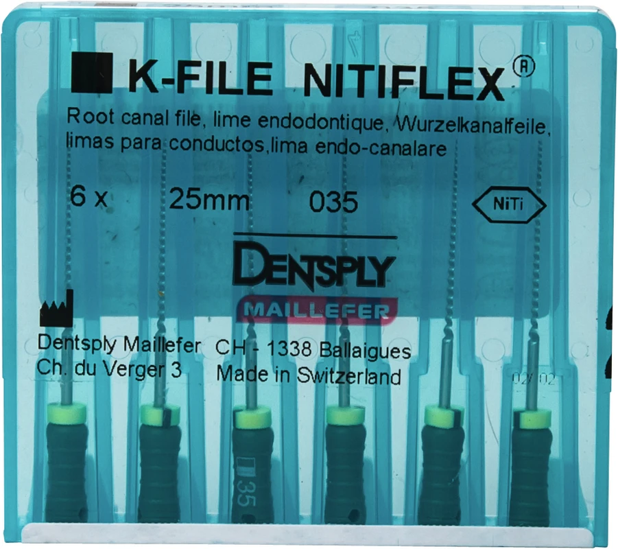 File NiTiflex Packung 6 Stück 25 mm ISO 035