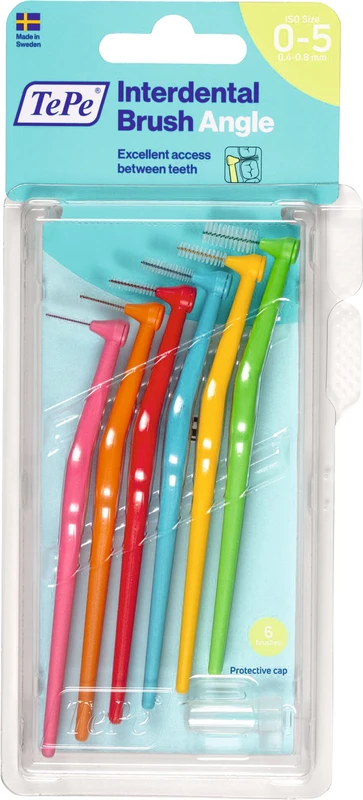 TePe® Interdentalbürsten Angle™ Packung 6 Stück sortiert