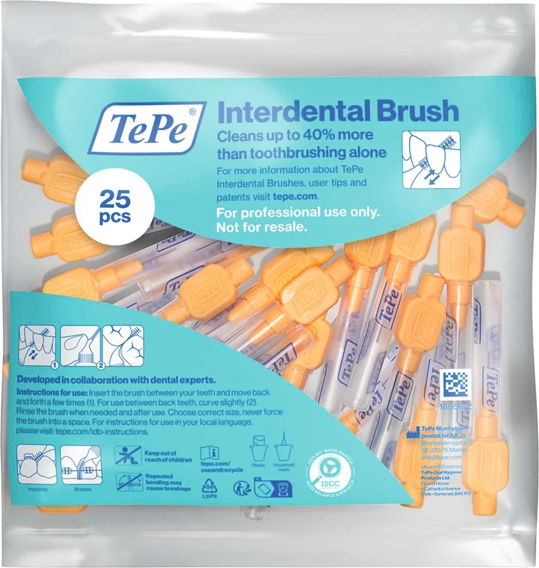 TePe® Interdentalbürsten Extra Soft Packung 25 Stück orange, Ø 0,45 mm