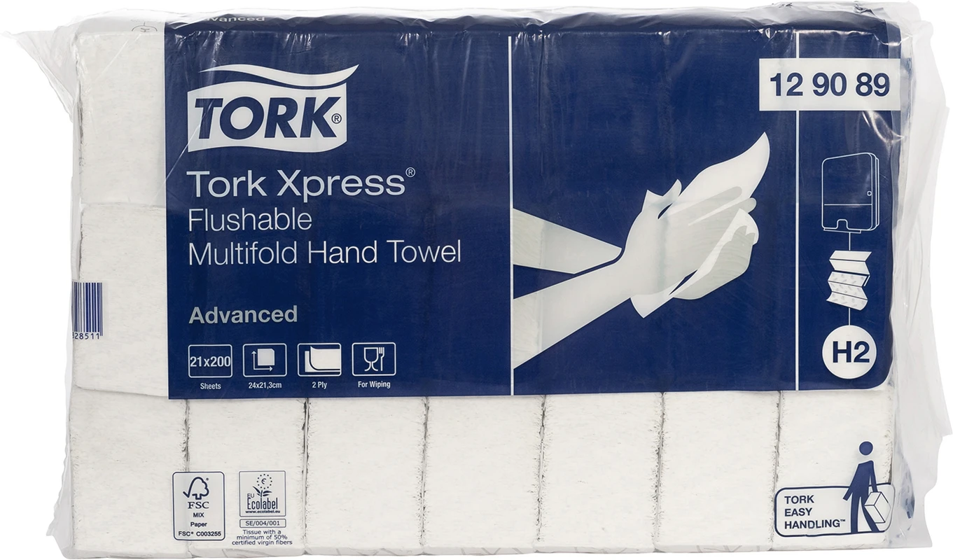 TORK® Xpress® Multifold (Interfold) Handtücher H2 System Karton 21 x 200 Stück 2-lagig, weiß