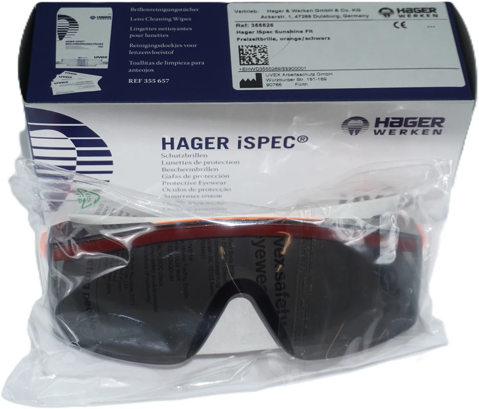 Hager iSpec® Sunshine Fit 2.0 Stück Brille orange/schwarz Hager iSpec® Sunshine Fit 2.0 Hager & Werken