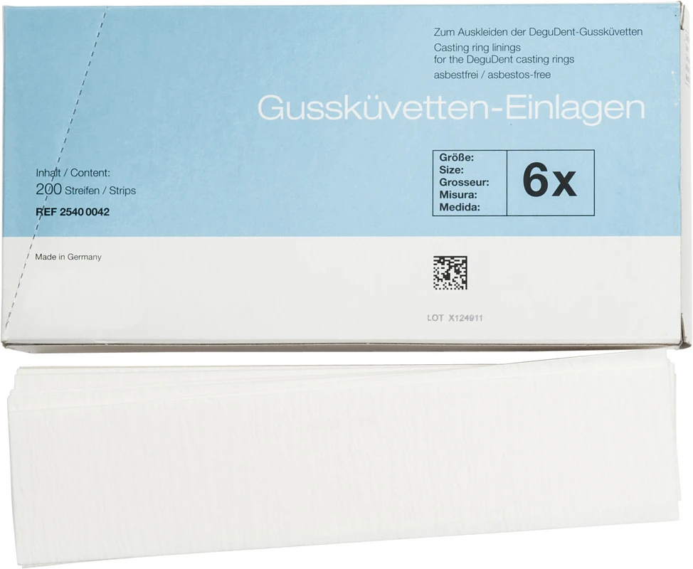 Gussküvetten-Einlagen Packung 200 Stück 6X