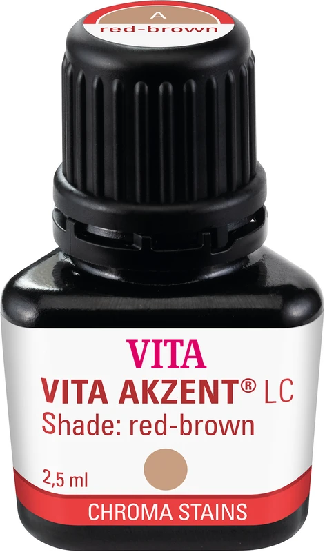 VITA AKZENT® LC Flasche 2,5 ml Malfarben chroma stains rotbraun