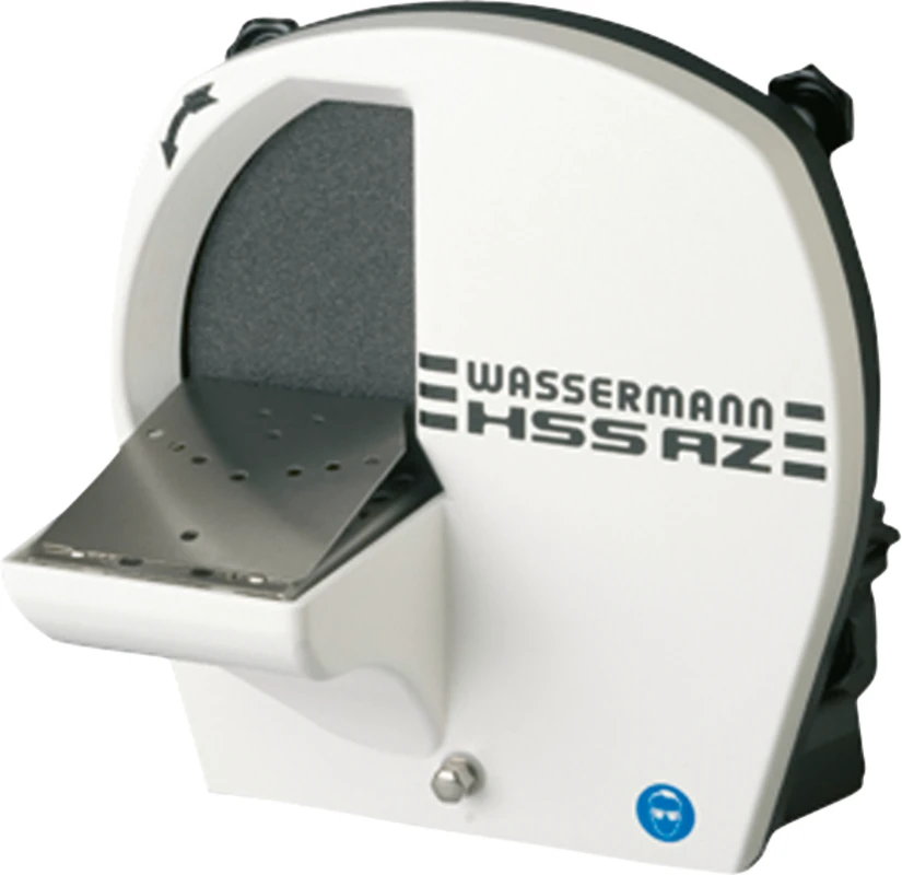 Gipsmodelltrimmer HSS-AZ Stück mit Dia-Quick-Schleifscheibe Gipsmodelltrimmer HSS-AZ Wassermann Dental-Maschinen