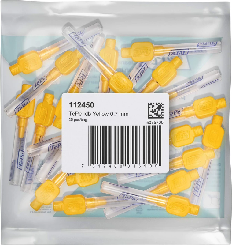 TePe® Interdentalbürsten Original Packung 25 Stück gelb, Ø 0,7 mm