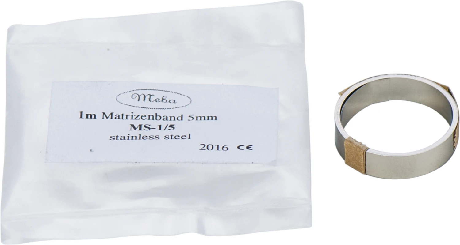 Matrizenband Rolle 1 m Band, Höhe 5 mm, Stärke 0,05 mm