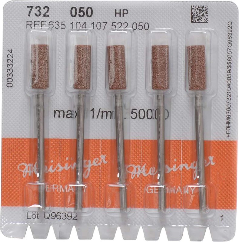 Keramische Schleifer 732 Packung 5 Stück braun mittel, HP, Figur 107, 12,5 mm, ISO 050