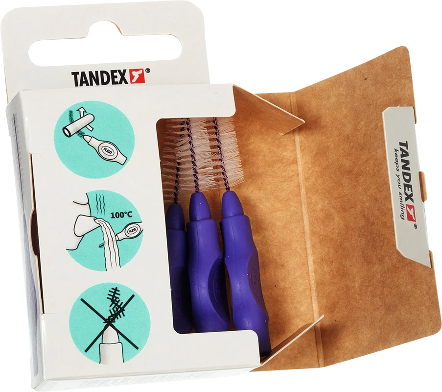 FLEXI® Interdentalbürsten PHD Packung 6 Stück violet, PHD 1.9 (Ø 1,2 mm), ISO 6