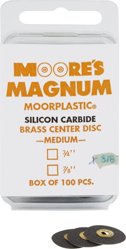 MAGNUM MOORPLASTIC Scheiben Packung 100 Stück Siliciumcarbid Belag, fein, Ø 19 mm