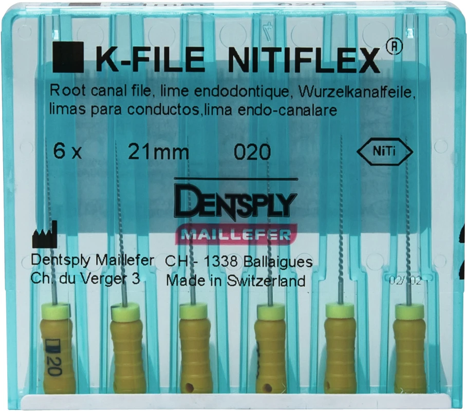 File NiTiflex Packung 6 Stück 21 mm ISO 020
