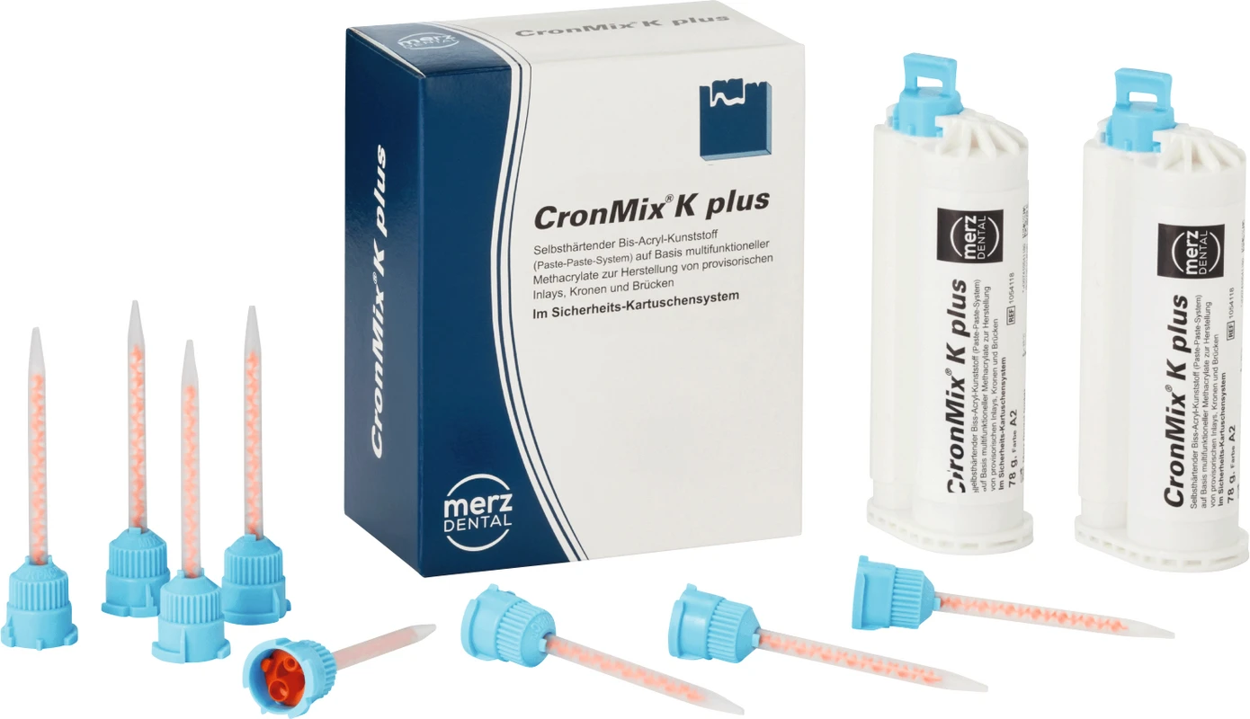 CronMix® K plus Packung 2 x 50 ml Doppelkartusche A2 4:1, 20 Feinmischkanülen