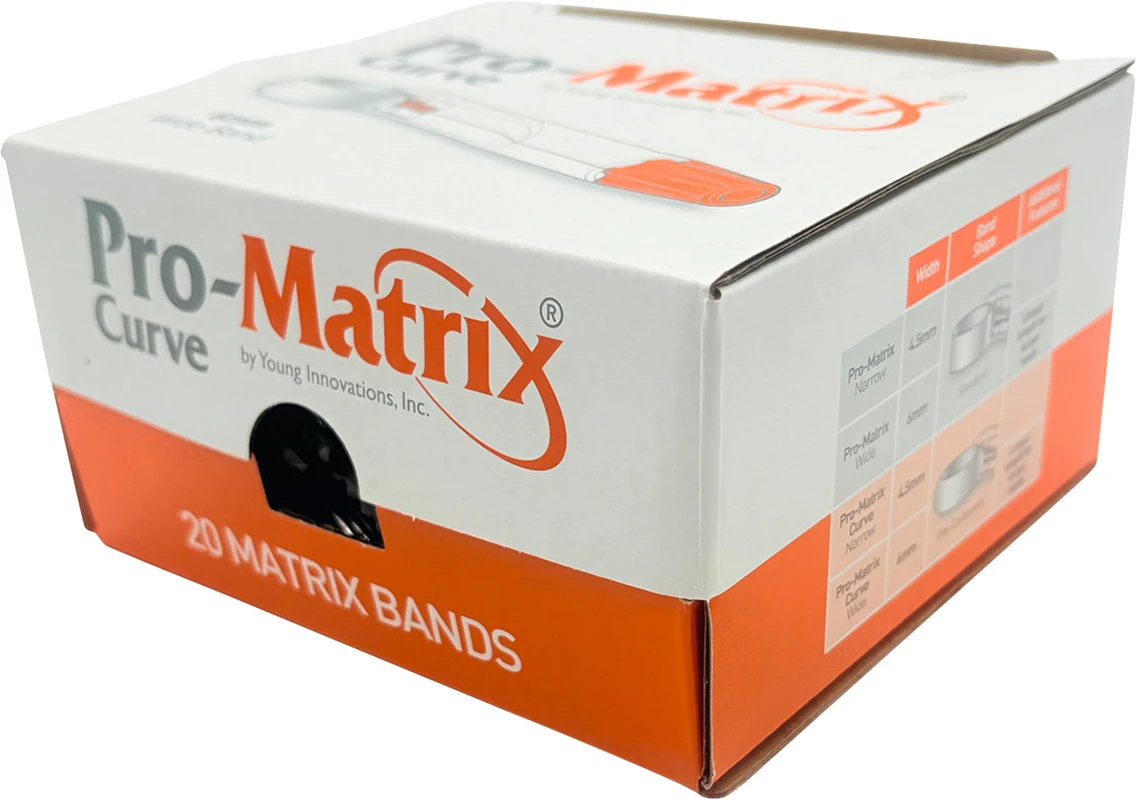 Pro-Matrix® Matrizenband Packung 20 Stück gebogen breit, 6 mm, orange