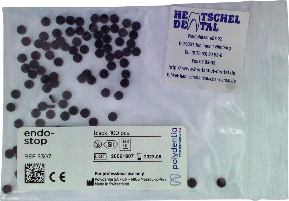 Endo Stops Packung 100 Stück schwarz