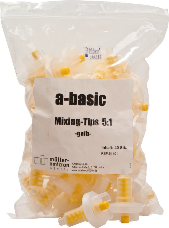 Müller-Omicron Mischkanülen gelb 5:1 Packung 40 Stück gelb, 5:1