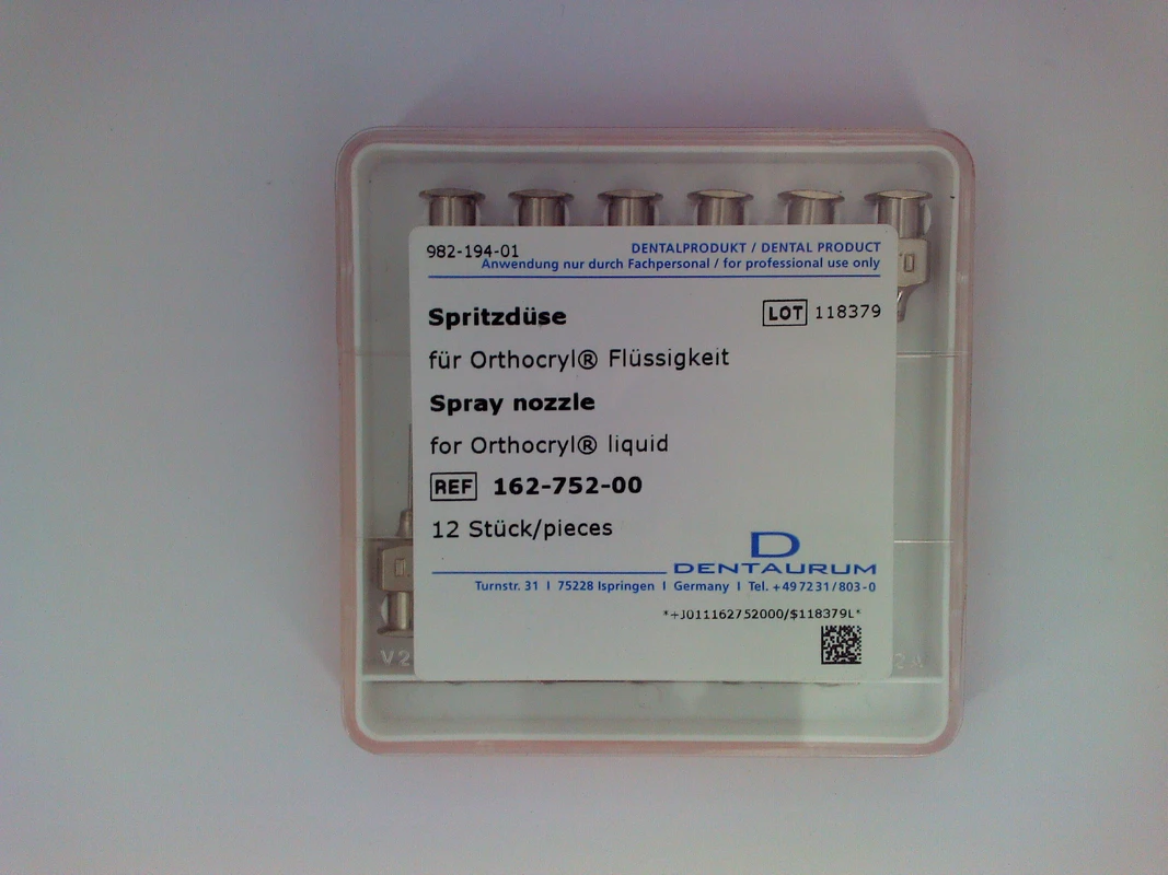 Orthocryl® Spritzdüsen Packung 12 Stück Innen Ø 0,4 mm, Länge 10 mm