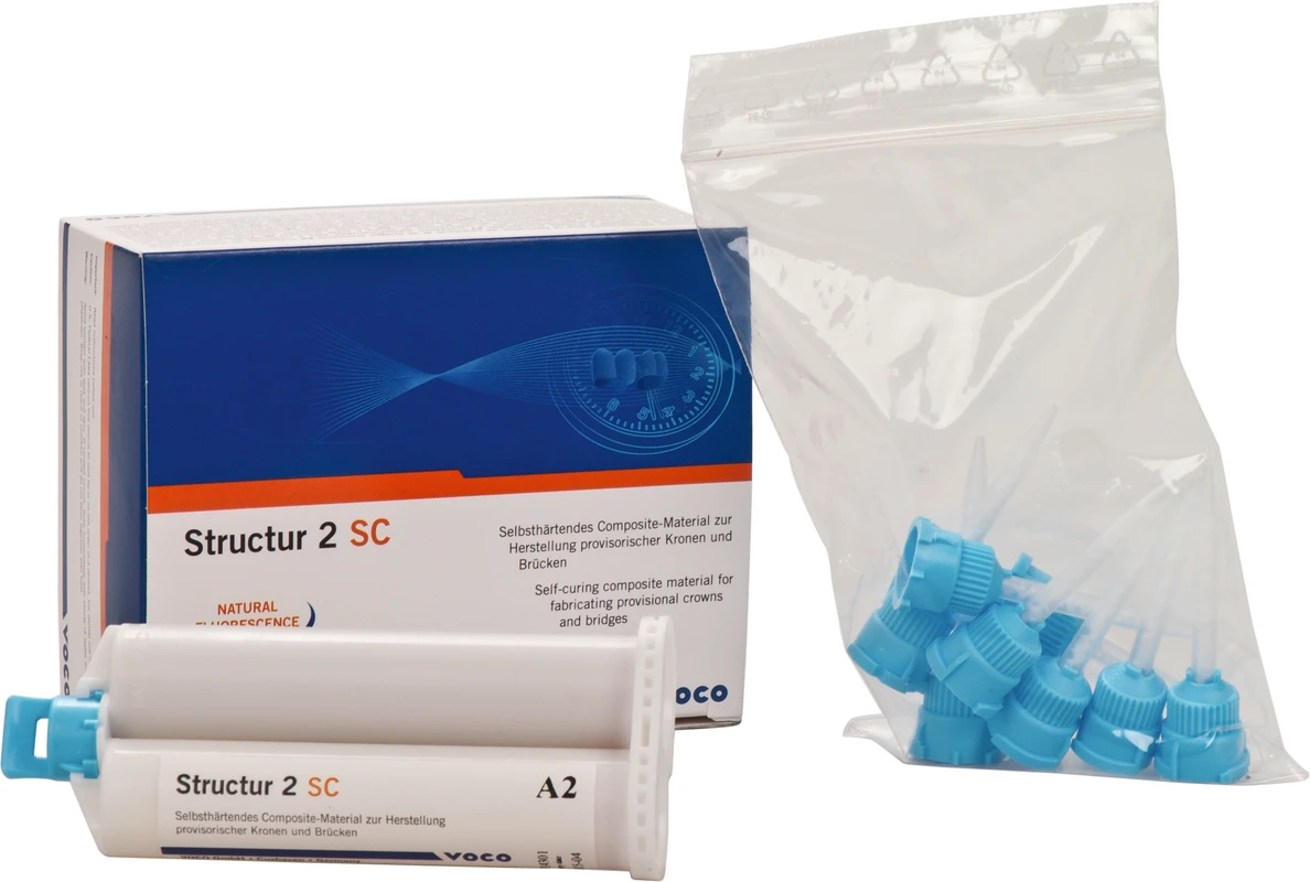 Structur 2 SC Packung 75 g Doppelkartusche A2, Mischkanülen Typ 6 Structur 2 SC VOCO