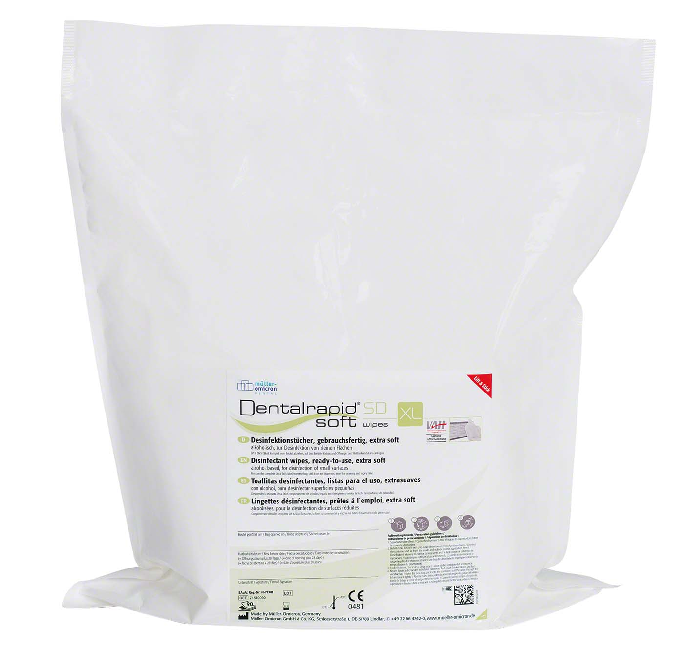 Dentalrapid® soft SD wipes Müller-Omicron