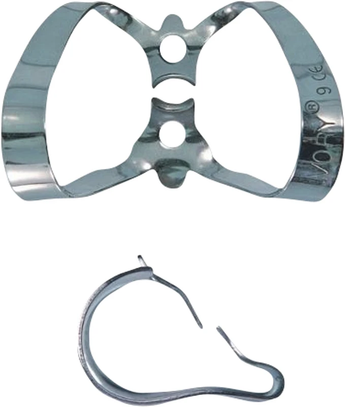 Ivory® Rubber Dam Clamps Stück Form 9, Labial-Klammer für Frontzähne und Prämolaren