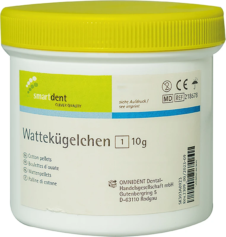 smart Wattekügelchen Dose 10 g Wattekügelchen Größe 1