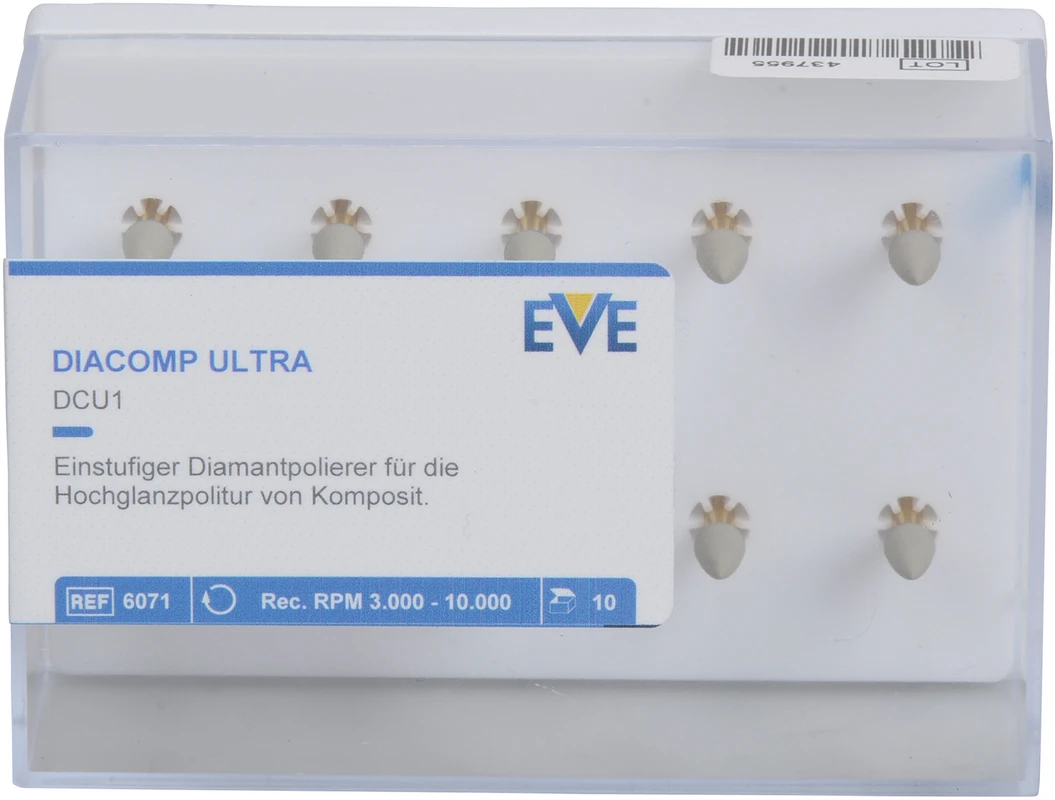 EVE DIACOMP® ULTRA Packung 10 Stück fein, RA, Figur Flamme, 4 x 10 mm