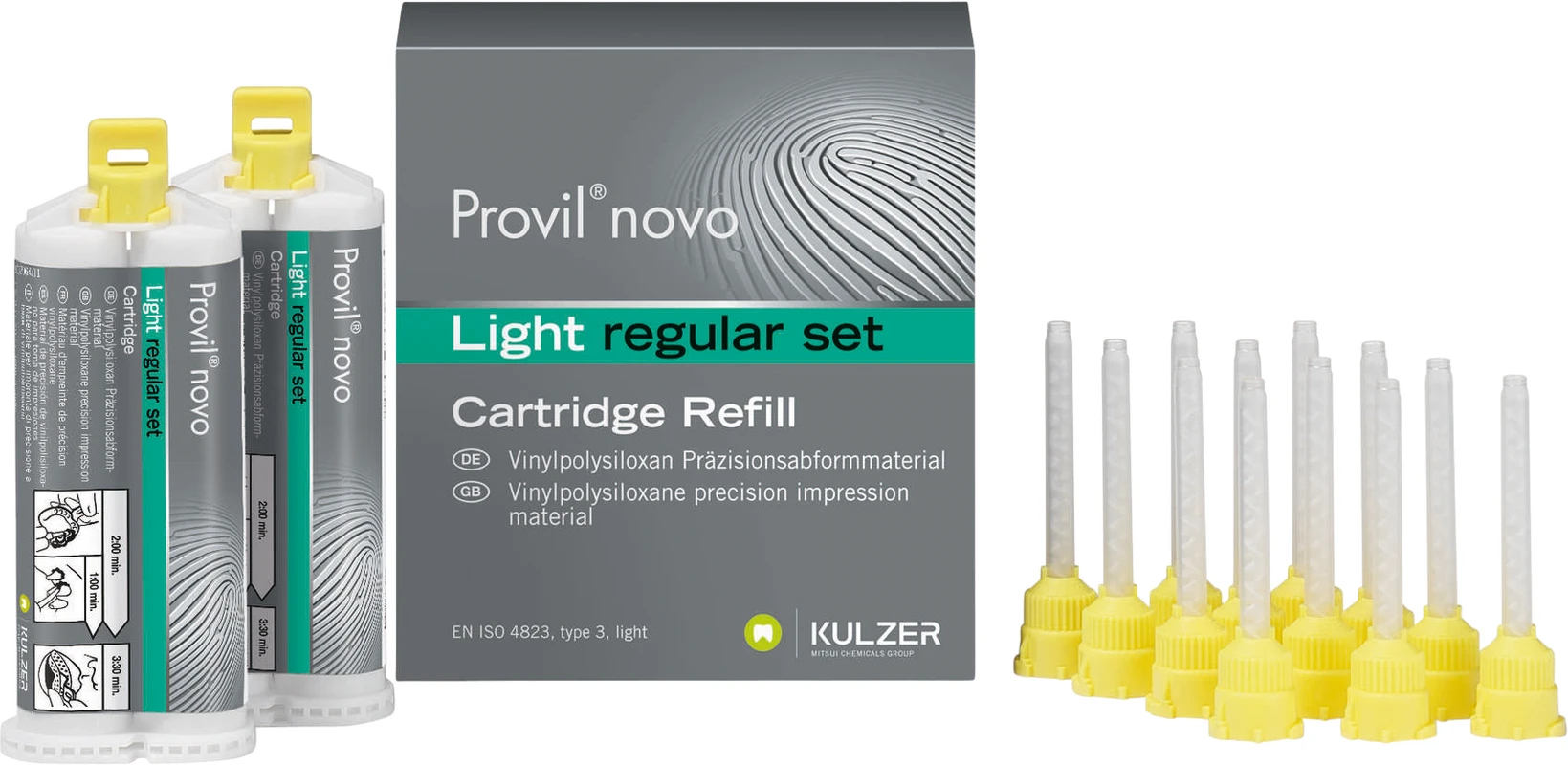 Provil® novo Light Packung 2 x 50 ml Doppelkartusche regular, 12 Mixing Tips
