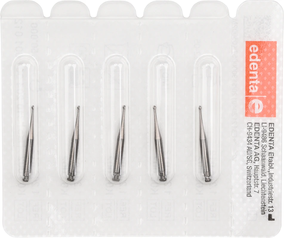 Stahlbohrer 1 Packung 5 Stück RA, Figur 001, Kugel, ISO 012