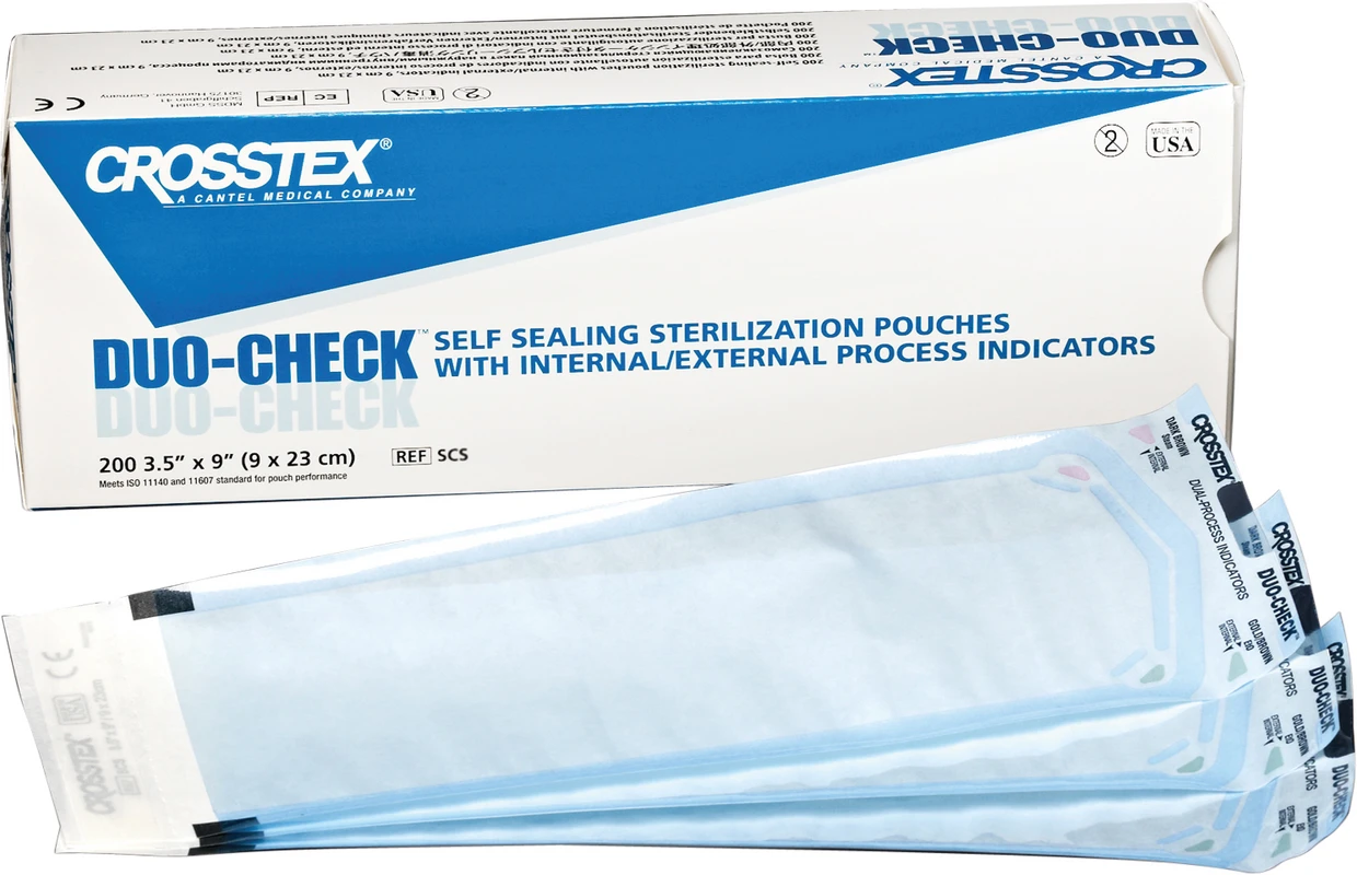 DUO-CHECK™ Packung 200 Stück 9 x 13 cm blau
