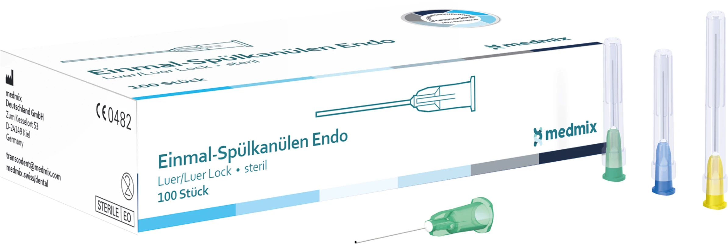 transcodent™ Einmal-Spülkanülen Endo Packung 100 Stück gelb, 0,5 x 42 mm