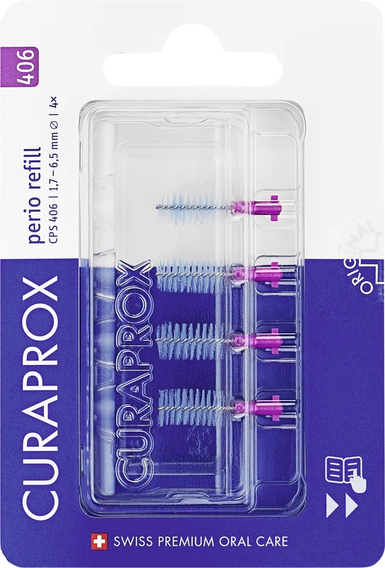 CURAPROX CPS perio Nachfüllpackung 4 Stück 406 pink, &Oslash; 1,7-6,5 mm