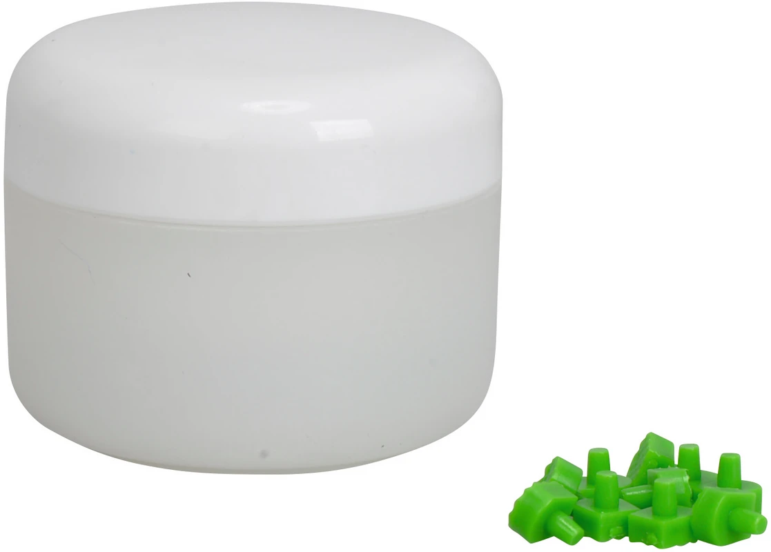 Kunststoffbacken Packung 10 g Kontaktpulver, 10 Paar Gummibacken