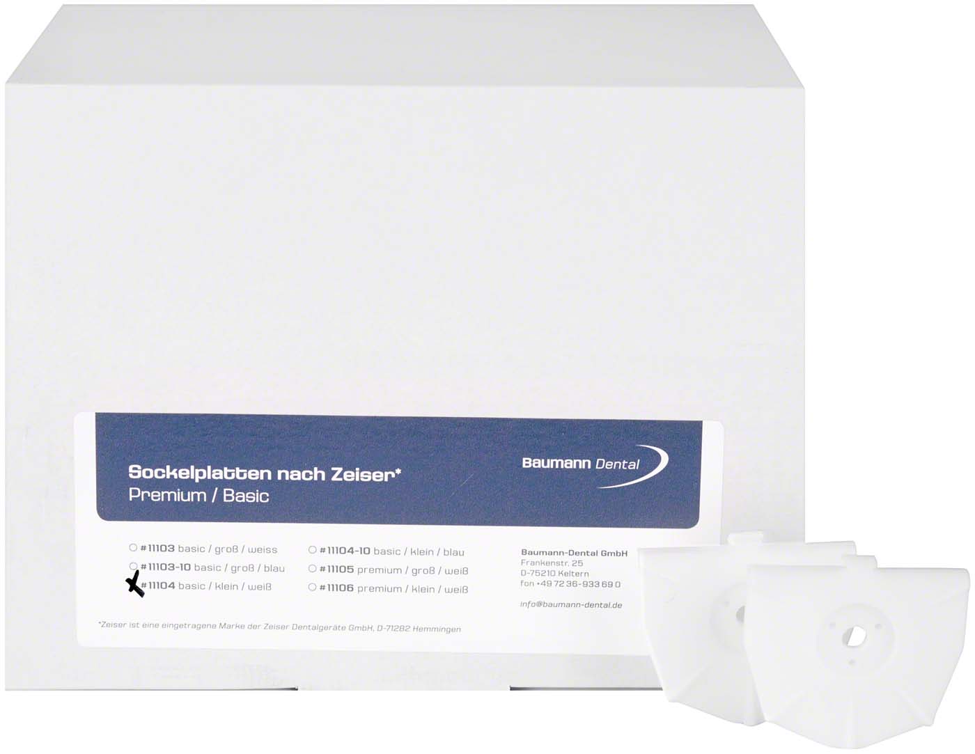Sockelplatte für Zeiser® Baumann Dental