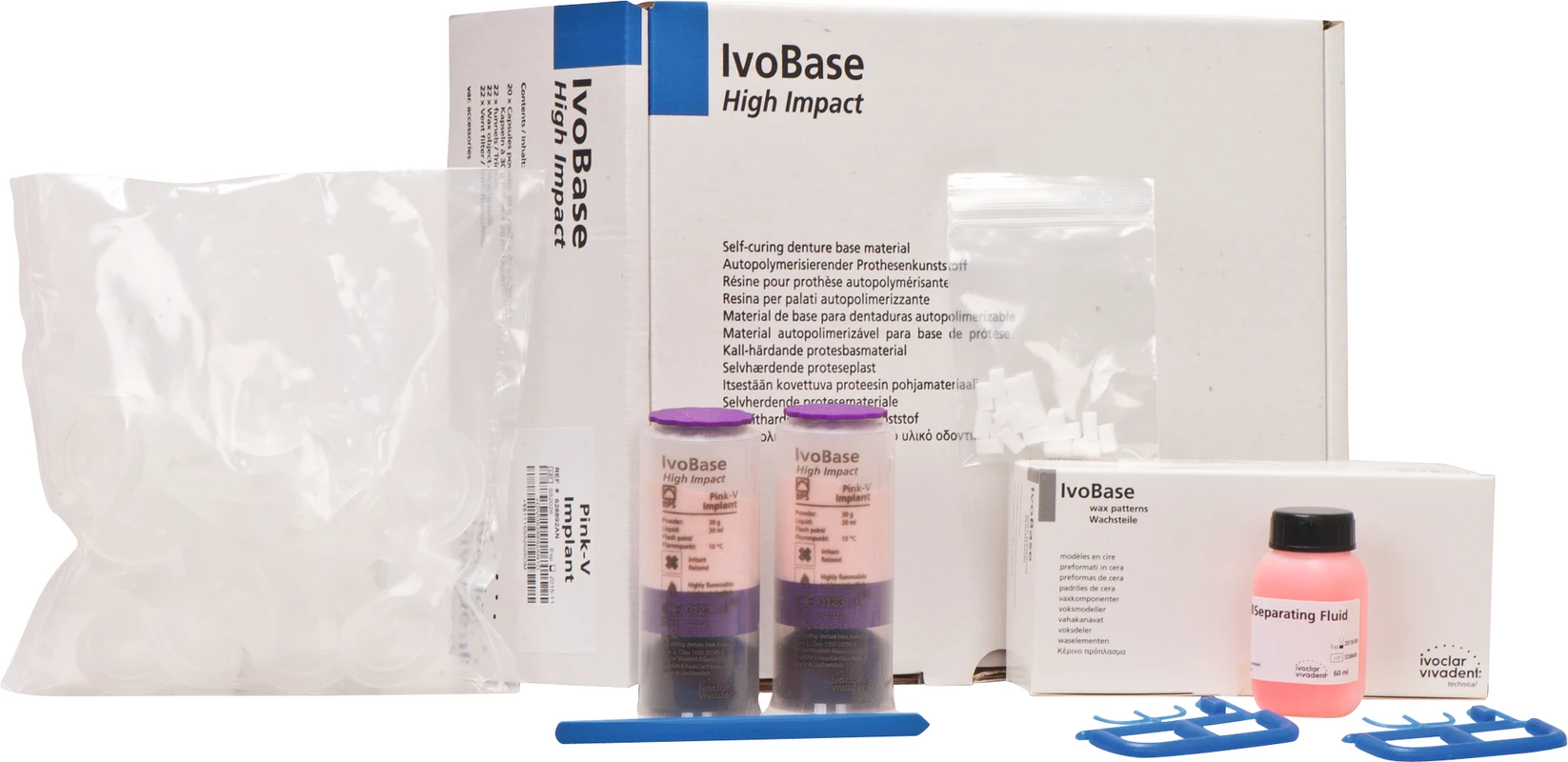 IvoBase® High Impact Kapsel Set pink-V implant