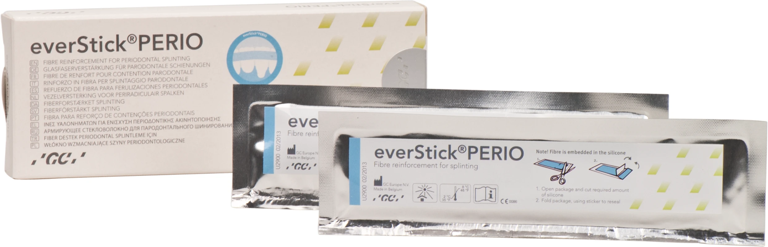 GC everStick®PERIO Refill Packung Glasfaserverstärkung mit ca. 2.000 Fasern, 2 x 12 cm GC everStick®PERIO GC