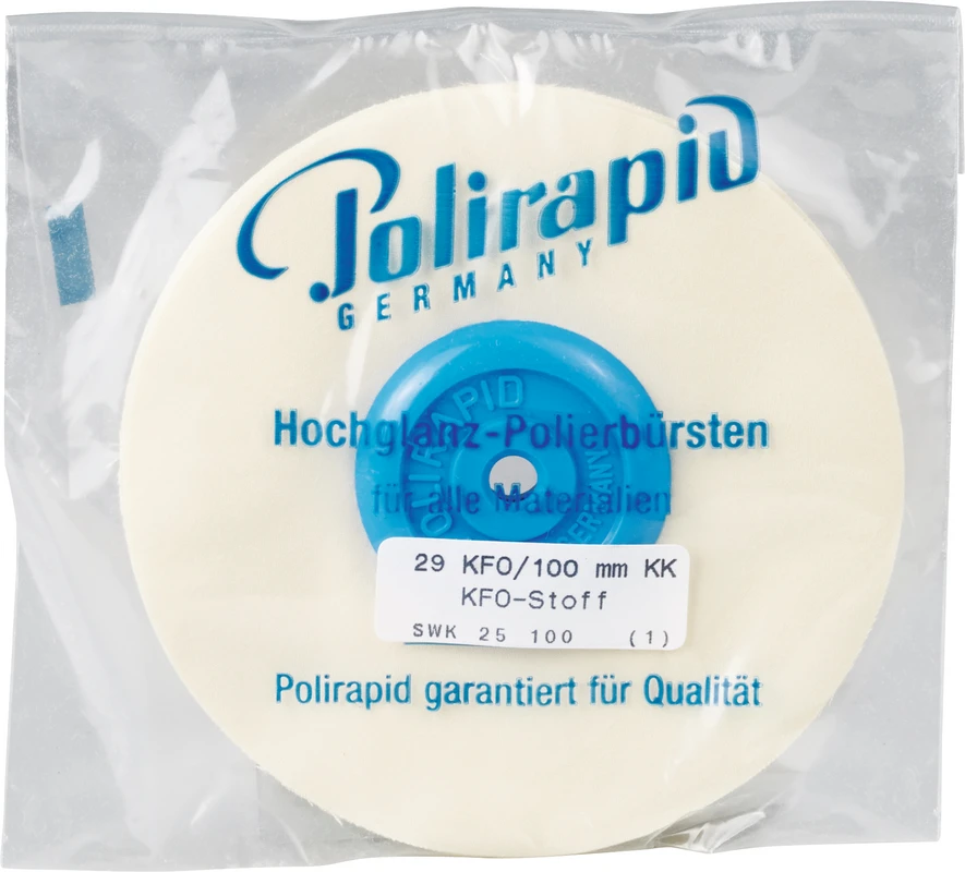 KFO-Schwabbel Stück mit Kunststoffkern, dicht und extra fein, Ø 100 mm, S: 5 mm