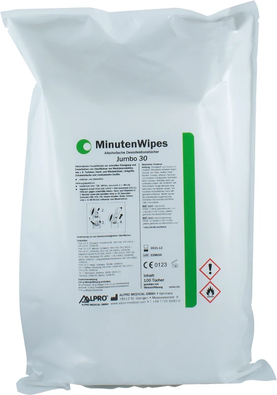 MinutenWipes Jumbo 30 ALPRO MEDICAL