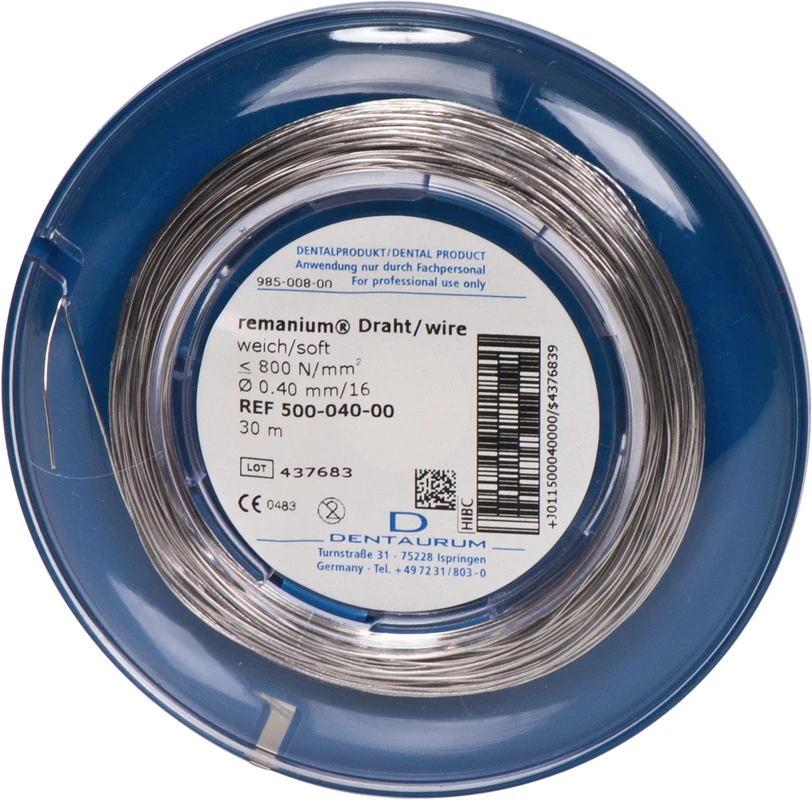 remanium® Ligaturendraht Rolle Ligaturendraht rund, weich, Ø 0,40 mm
