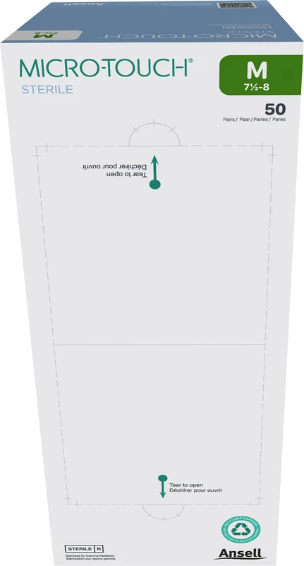 MICRO-TOUCH® STERILE Packung 50 Paar puderfrei, S