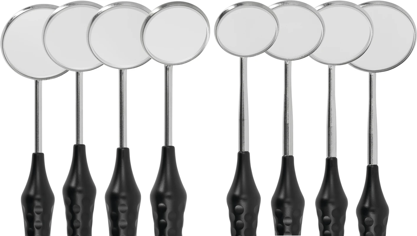 SEplus Mundspiegel Packung 12 Stück SS-Stiel 4 plan, Ø 22 mm