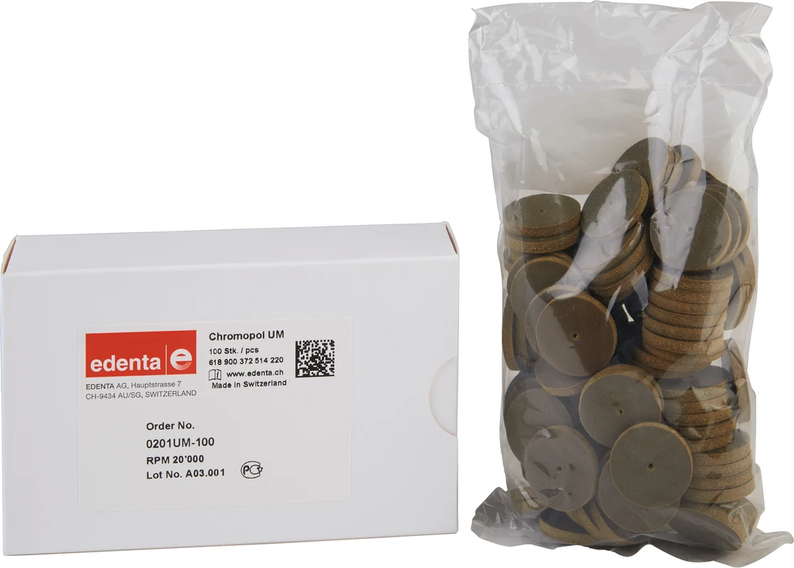 ChromoPol Packung 100 Stück unmontiert, braun fein, Figur 372, 3 mm, ISO 220