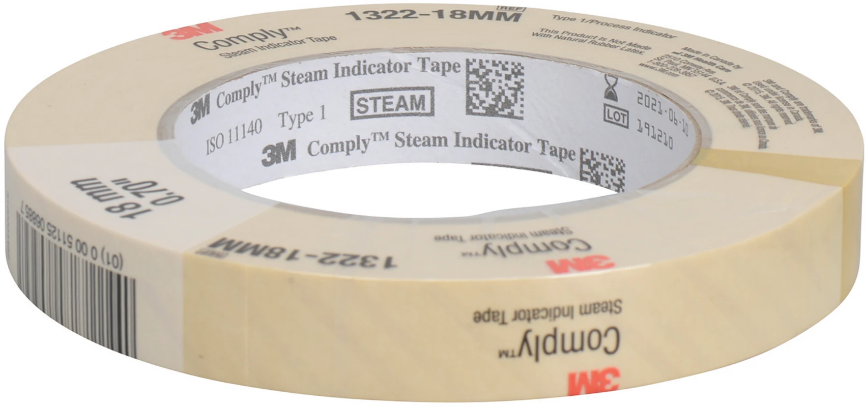 Comply™ Dampf-Indikatorband Rolle 18 mm x 55 m Comply™ Dampf-Indikatorband 3M