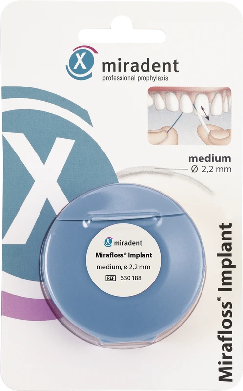 Mirafloss® Implant Rolle 20 Stück medium, Ø 2,2 mm, 15 cm
