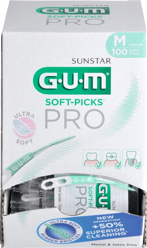 GUM® SOFT-PICKS® PRO Packung 100 Stück medium