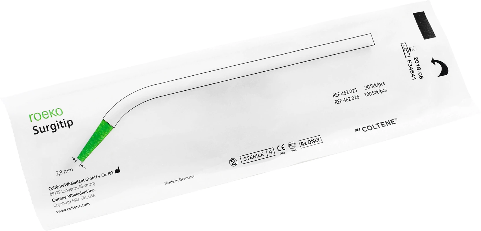 roeko Surgitip Packung 20 Stück Ø 2,8 mm, mit Spitzenaufsatz