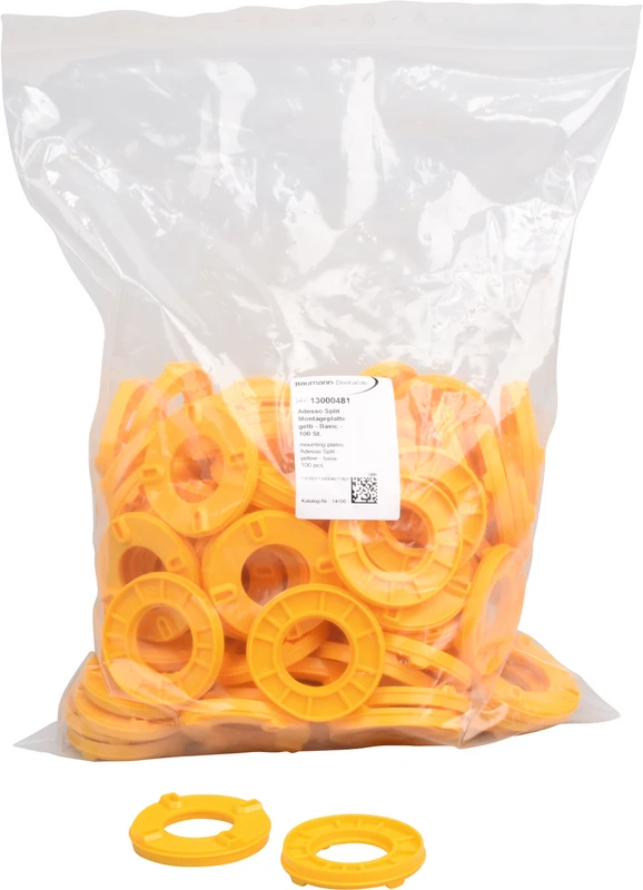 adesso Split® Montageplatten Packung 100 Stück gelb, Basic