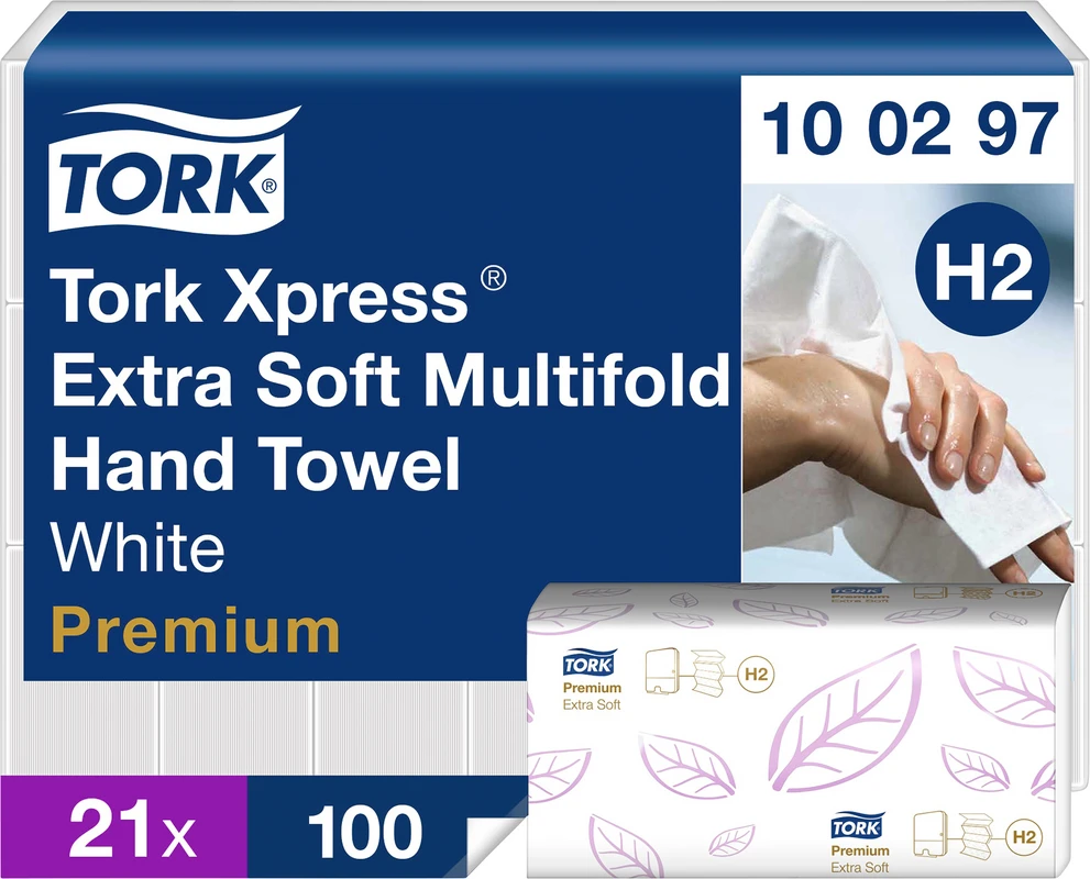 TORK® Xpress® extra weiche Multifold (Interfold) Handtücher H2 System Karton 21 x 100 Stück