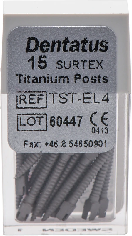 Classic Surtex Titan Wurzelstifte Packung 15 Stück 14,2 mm, Ø 1,5 mm, Größe 4