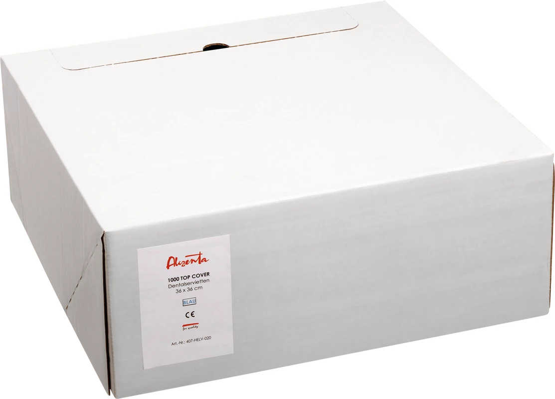 Dentalservietten Karton 1.000 Stück blau, 36 x 36 cm