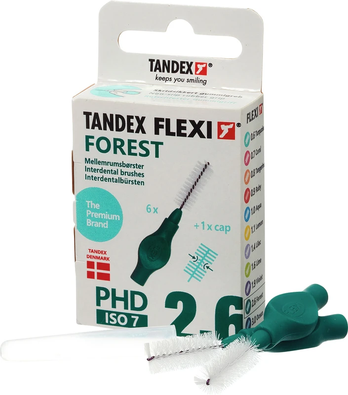 FLEXI® Interdentalbürsten PHD Packung 6 Stück forest, PHD 2.6 (Ø 1,2 mm), ISO 7