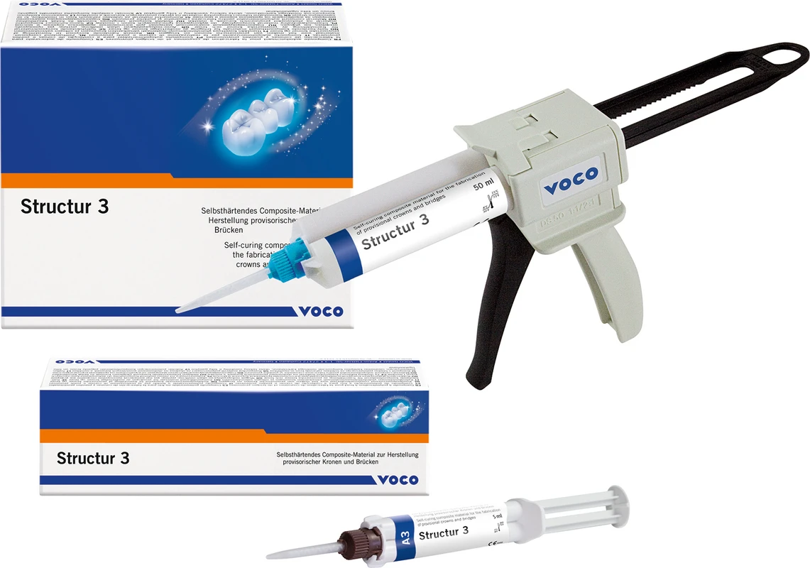 Structur 3 Packung 50 ml Doppelkartusche A3, Mischkanülen Typ 6 Structur 3 VOCO