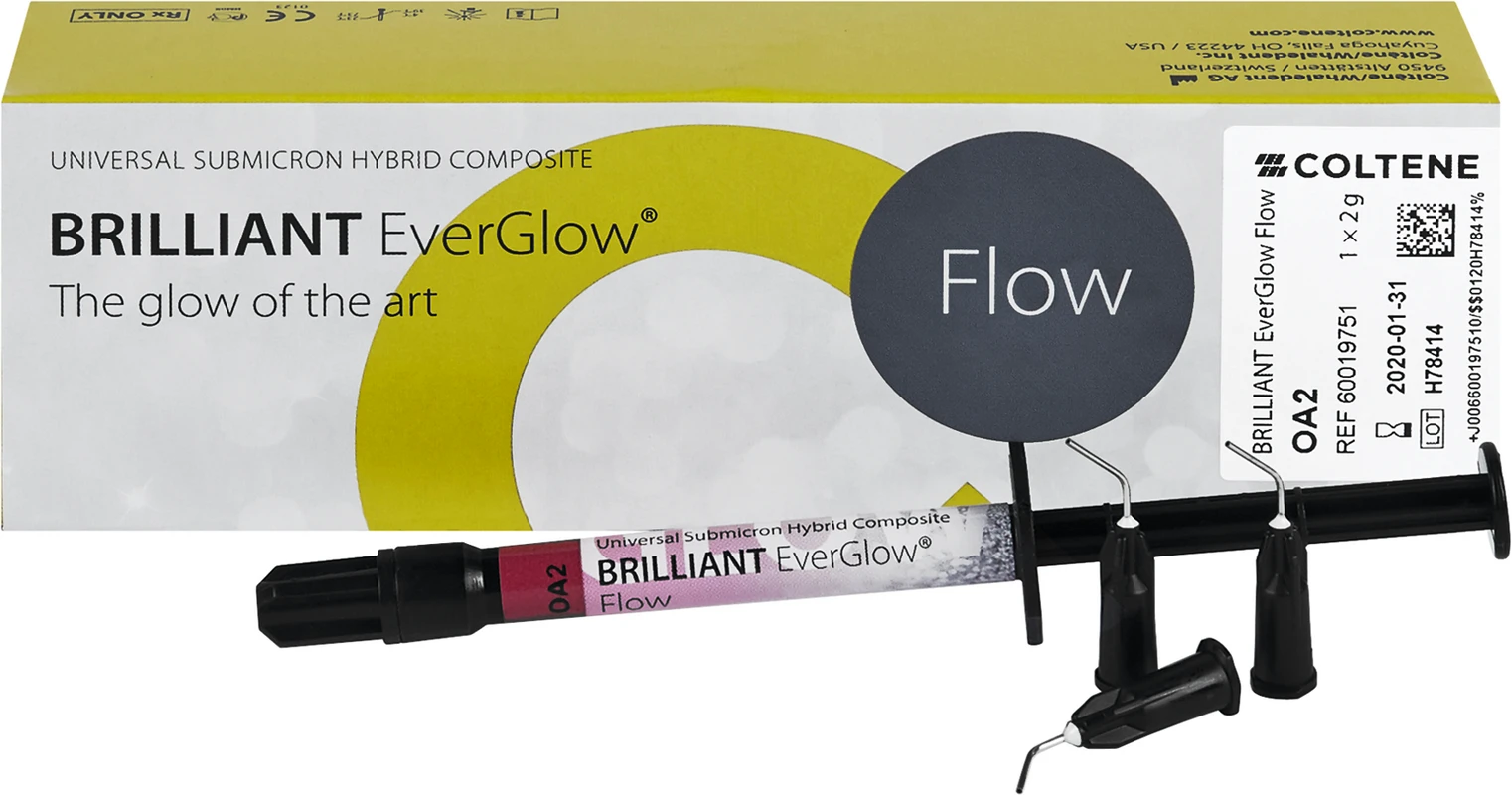 BRILLIANT EverGlow™ Flow Packung 2 g Spritze A2 opaque, Applikationsnadeln